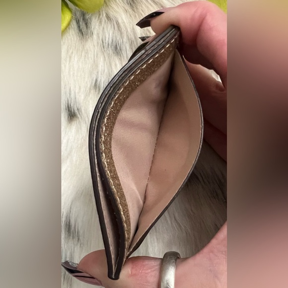 Kate Spade Gold Glitter Card Wallet - Picture 9 of 12